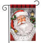 Briarwood Lane Checkered Santa Garden Flag - image 1