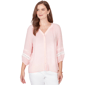 Womens Ruby Rd. Renaissance Romance 3/4 Sleeve Button Blouse - image 1