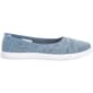 Womens Ashley Blue Solid Canvas Slip On Flats - image 3