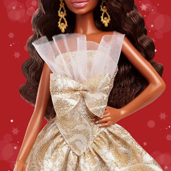 Barbie&#174; 2025 Holiday Barbie w/ Dark Brown Long Hair