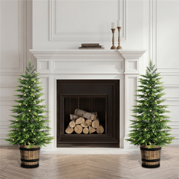 Puleo International 3.5ft. LED Soft Tips Christmas Trees Set of 2