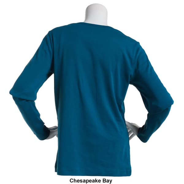 Plus Size Preswick & Moore Long Sleeve Crew Neck Tee