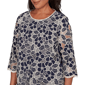 Petite Alfred Dunner Saratoga Springs Floral Lace Blouse - image 5