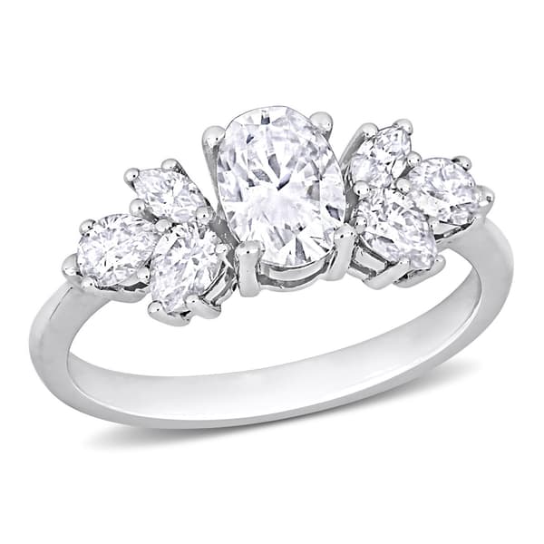 Gemstone Classics(tm) 10kt. White Gold 2ctw. Moissanite Ring - image 