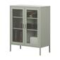 South Shore Crea Sage Green Metal Mesh 2-Door Accent Cabinet - image 9