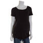 Womens Times Two Short Sleeve Side Ruched Maternity Tee - image 3