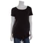 Womens Times Two Short Sleeve Side Ruched Maternity Tee - image 3