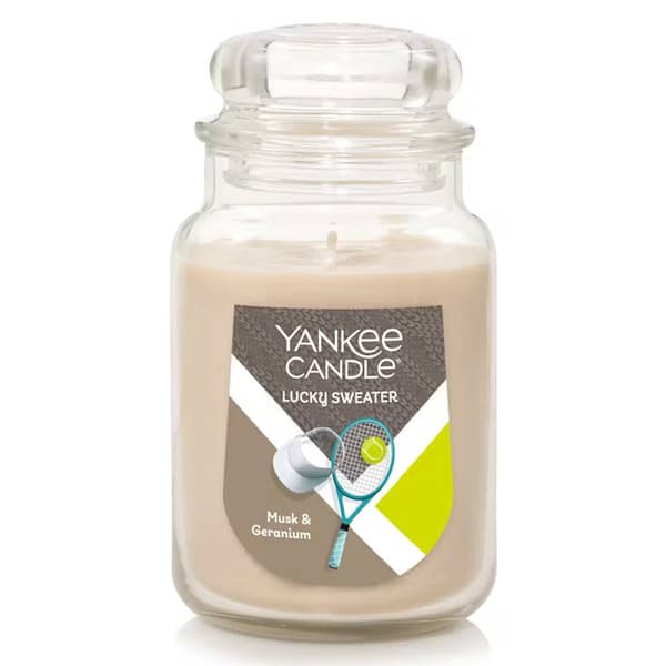 Yankee Candle 22oz Lucky Sweater - Musk & Geranium Jar Candle - image 