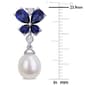Gemstone Classics™ Sapphire & Pearl Butterfly Earrings - image 2