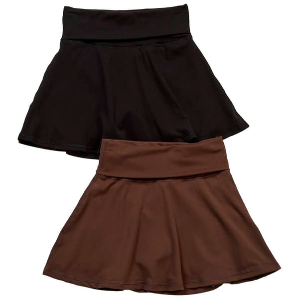 Girls (7-14) 90 Degree by Reflex 2pk. Foldover Skort - image 