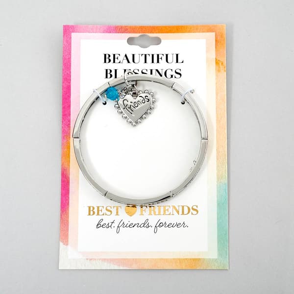 Silver Friends Stretch Bracelet - image 
