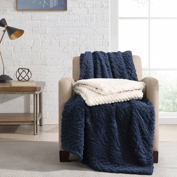 Nautica Declan Sherpa Reversible Throw