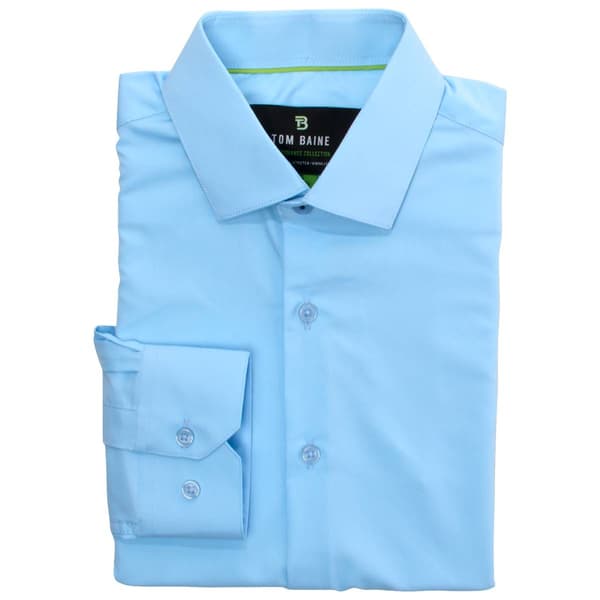 Mens Tom Baine Regular Fit Textured Dress Shirt - Light Blue - image 