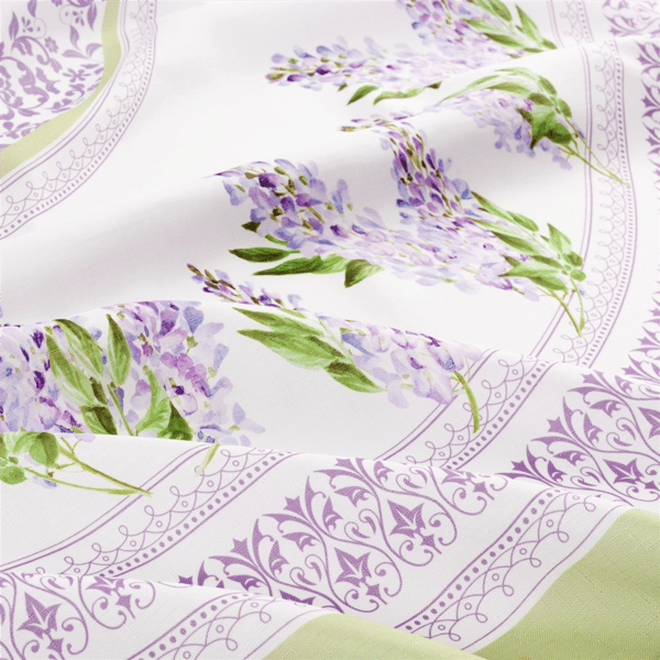 Threadmade Lilac Garden Floral Tablecloth