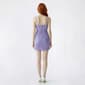 Juniors Crystal Doll Pattern Lurex Knit Ruched Slip Dress - image 3