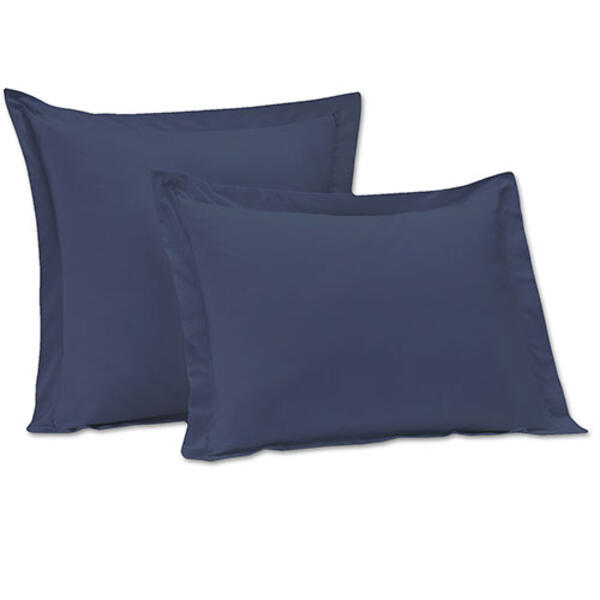 Fresh Ideas Tailored Poplin Sham 2 Pack - Navy - image 