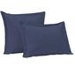 Fresh Ideas Tailored Poplin Sham 2 Pack - Navy - image 1