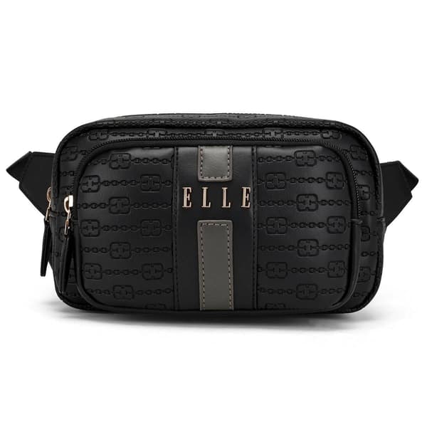 ELLE Eleganza Vegan Leather Monogram Sling Bag
