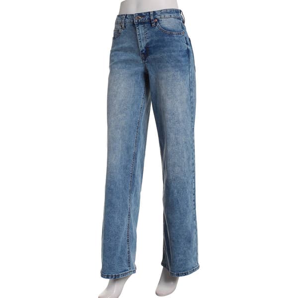 Juniors Madden Girl Ultra 90''s Wide Leg Pants - Medium Wash - image 