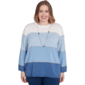 Plus Size Alfred Dunner Lake Victoria Ombre Colorblock Sweater - image 1