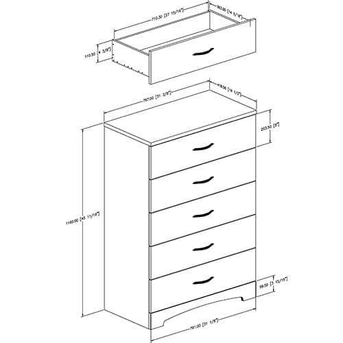 South Shore Step One 5-Drawer Chest