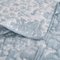 Greenland Home Fashions™ Blue Toile Classic Floral Throw Blanket - image 4