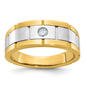 Mens Gentlemens Classics(tm) 14kt. Two Tone 1/10ctw. Diamond Ring - image 1