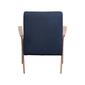 Coaster Monrovia Dark Blue and Walnut Wooden Arms Accent Chair - image 5