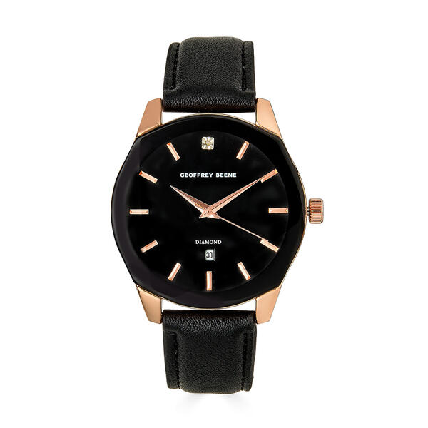 Mens Geoffrey Beene&#40;R&#41; Rose Gold Metallized Bezel Watch - GBA0009RG - image 