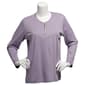 Womens Hasting & Smith Long Sleeve Solid Henley Tee - image 1
