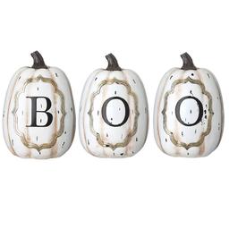 National Tree 13in. BOO Pumpkins - Set of 3