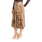Womens 24/7 Comfort Apparel Midi Length Animal Print Belted Skirt - image 3
