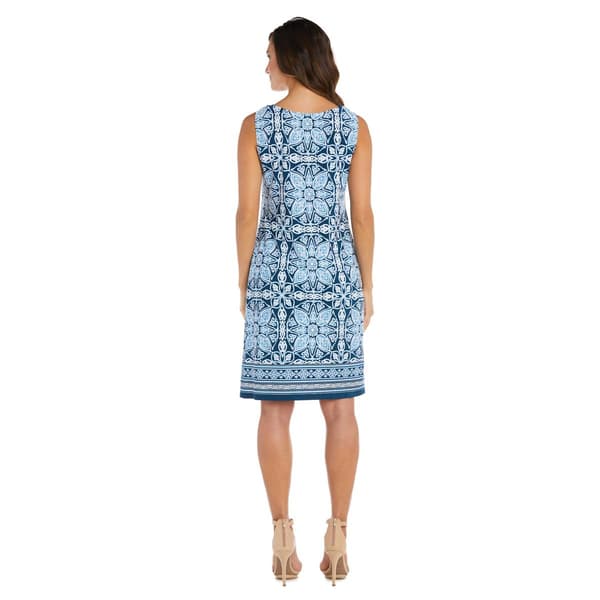 Petite R&M Richards 2pc. 3/4 Sleeve Geometric Jacket Dress