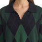 Womens Jones New York Long Sleeve Argyle Polo Sweater - image 4
