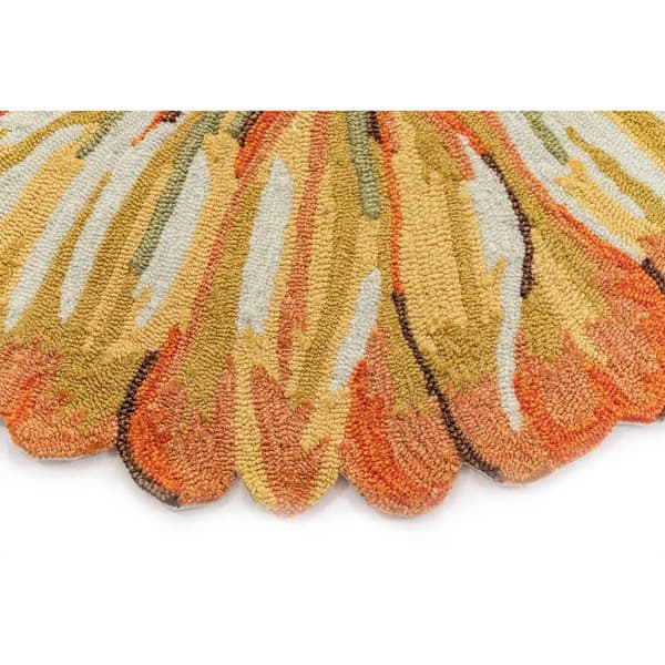 Liora Manne Frontporch Sunflower Large Round Area Rug