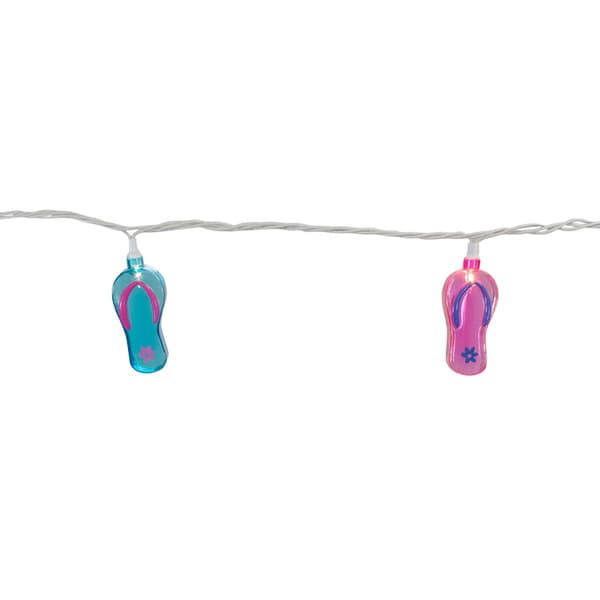 Northlight Seasonal 10ct. Summer Flip Flop Novelty String Lights