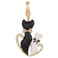 Wearable Art Gold-Tone Cat in Heart Enhancer - image 1