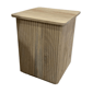 Sagebrook Home Natural Square Ribbed Accent Table - image 2