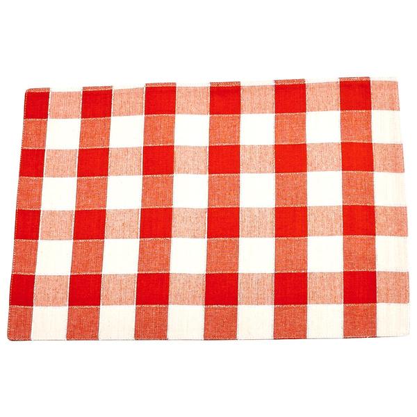 Orange/Silver Plaid Placemat - image 