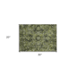 HomeRoots Olive Green & Dark Green Oriental Non Skid Accent Rug - image 3