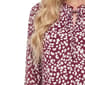 Womens NY Collection Long Sleeve Tie Neck Abstract Dot Blouse - image 4