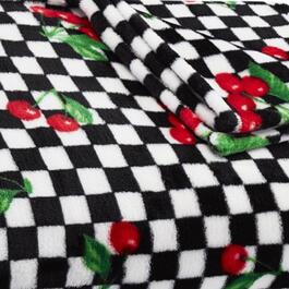Betsey Johnson Cherry Checker Ultra-Soft Plush Throw Blanket
