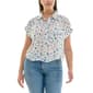 Womens Zac & Rachel Short Sleeve Beach Print Slub - image 1