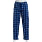 Mens Preswick & Moore Plaid Silky Fleece Pajama Pants-Medium Blue - image 1