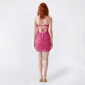 Juniors Crystal Doll Bead Criss Cross Back Halter Dress - image 3