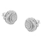 Haus of Brilliance Silver 1/4ctw. Diamond Swirl Stud Earrings - image 2