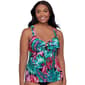 Womens TrimShaper Hot Tropical Tankini Swim Top - image 1