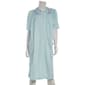 Plus Size Jasmine Rose Short Sleeve Blister Knit Snap Robe - image 1