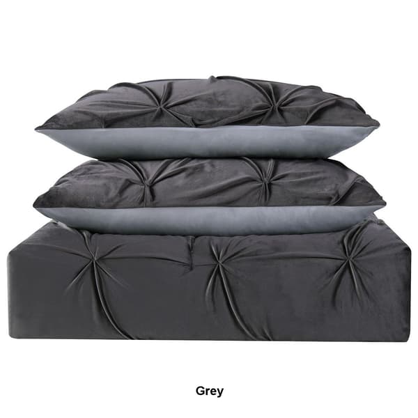 Truly Soft Everyday Pleated Velvet Comforter Set
