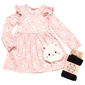 Girls (4-6x) Sweet Stories Cat Dress w/ Leggings & Purse - image 1